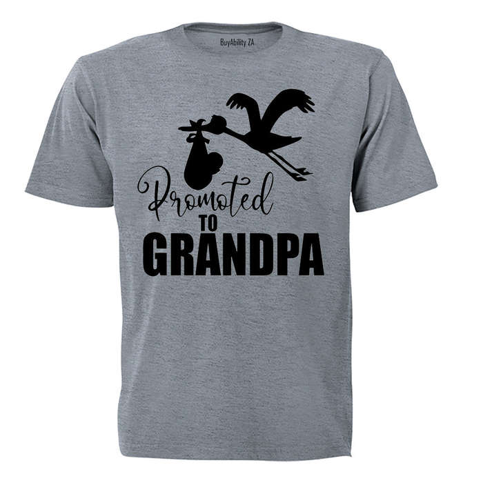 Promoted to Grandpa - Stork - Adults - T-Shirt