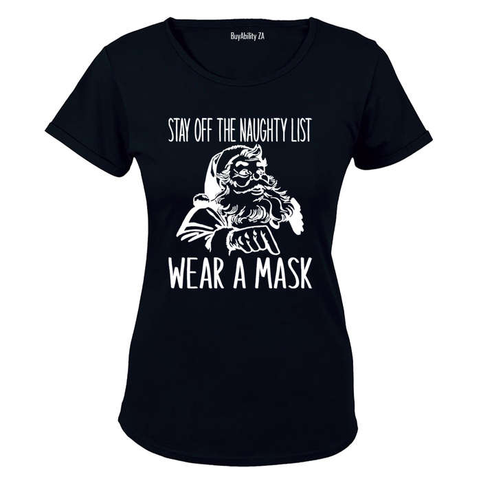 Santa - Wear A Mask - Christmas - Ladies - T-Shirt