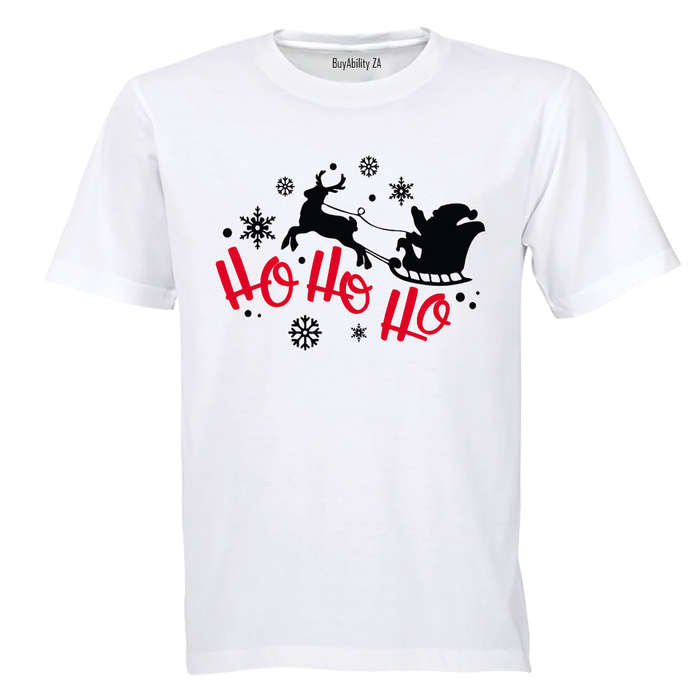 Santa, Ho Ho Ho - Christmas - Adults - T-Shirt