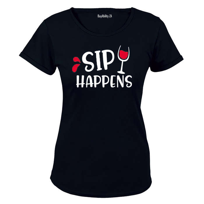 Sip Happens - Ladies - T-Shirt