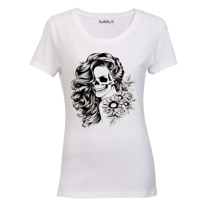 Skull Lady - Halloween Inspired - Ladies - T-Shirt