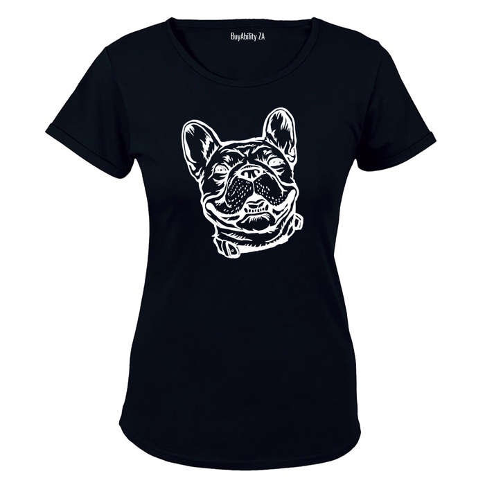 Smiling French Bulldog - Ladies - T-Shirt