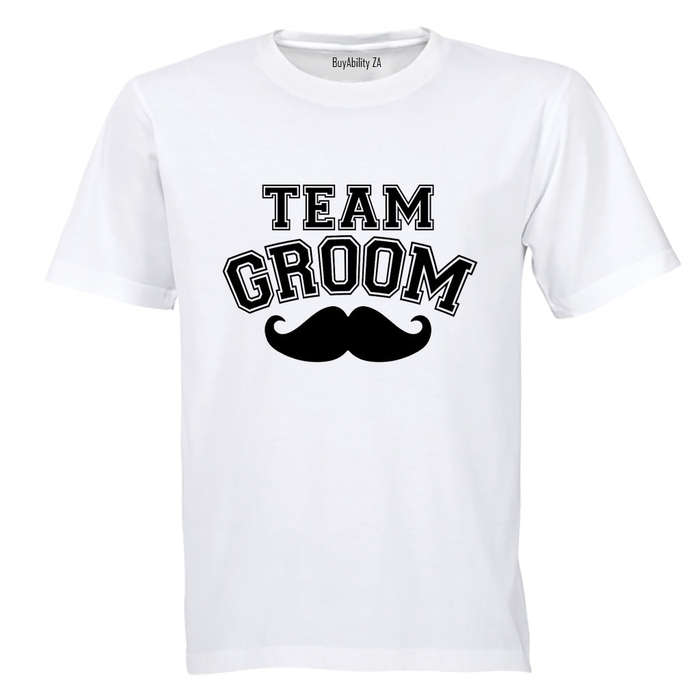 Team Groom - Mustache - Adults - T-Shirt