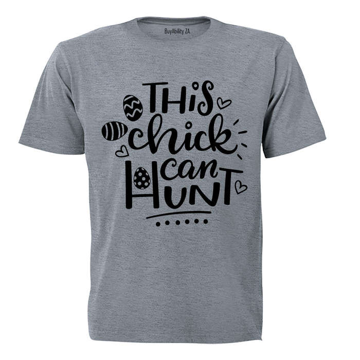 This Chick Can Hunt  - Easter - Kids T-Shirt