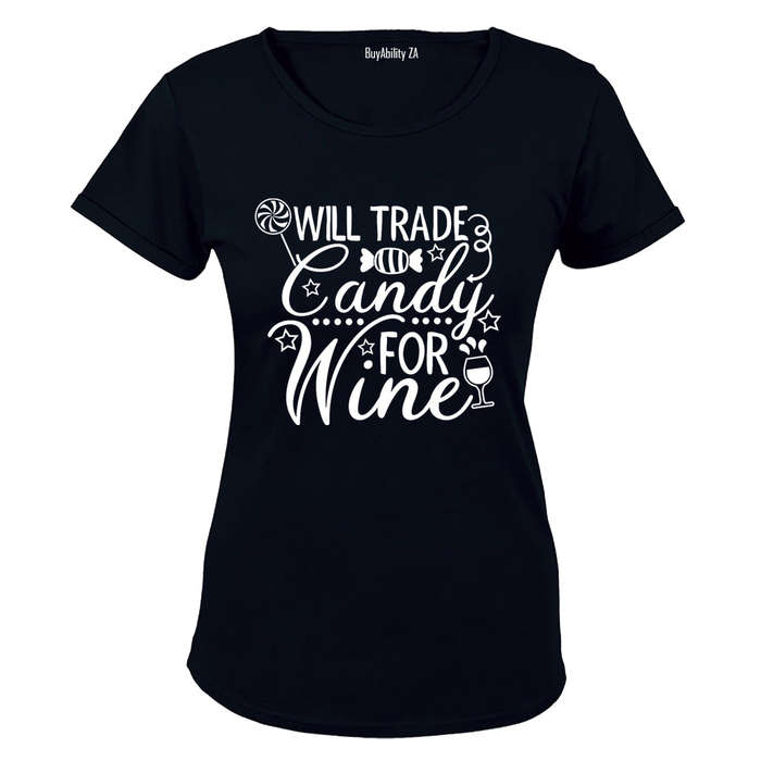 Trade Candy for Wine - Halloween - Ladies - T-Shirt