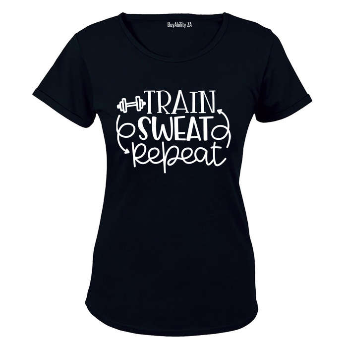 Train. Sweat. Repeat - Ladies - T-Shirt