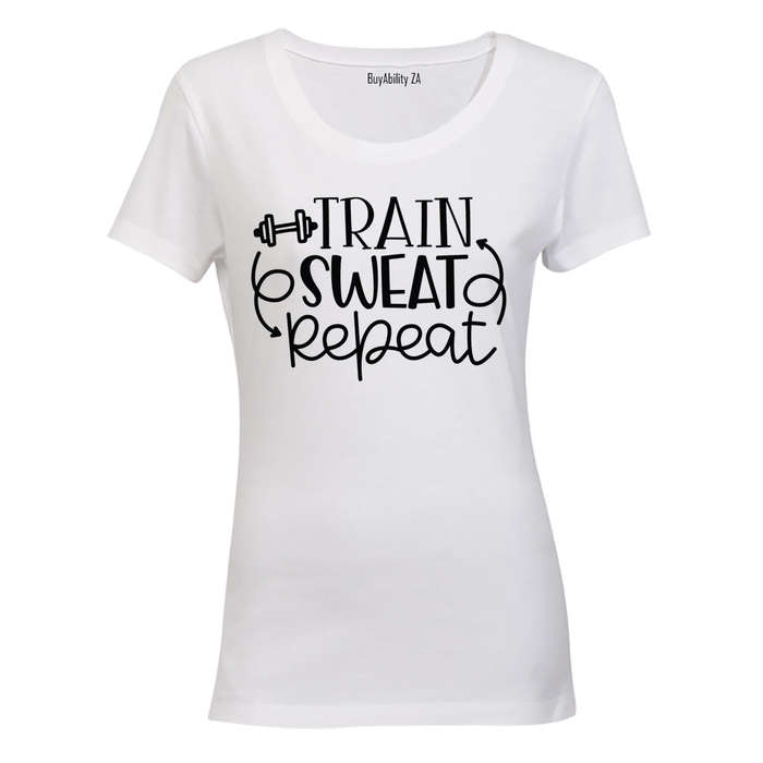 Train. Sweat. Repeat - Ladies - T-Shirt