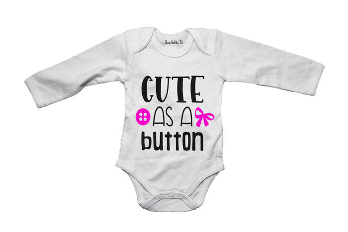 Cute as a Button!! - Baby Grow