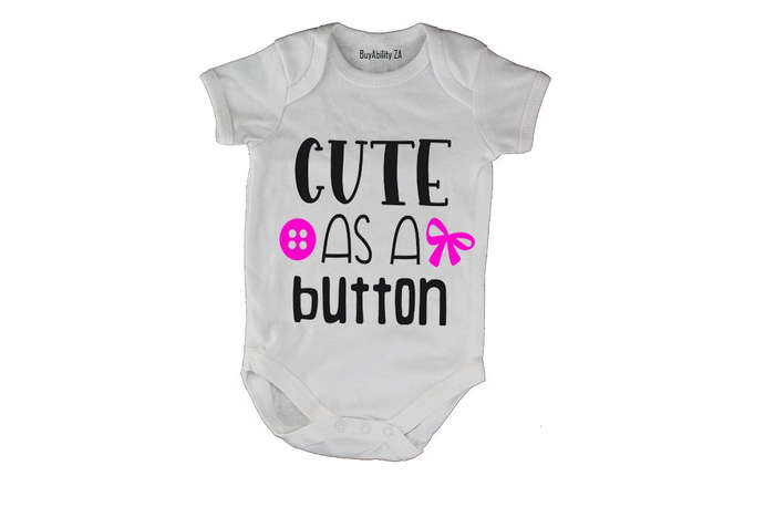 Cute as a Button!! - Baby Grow