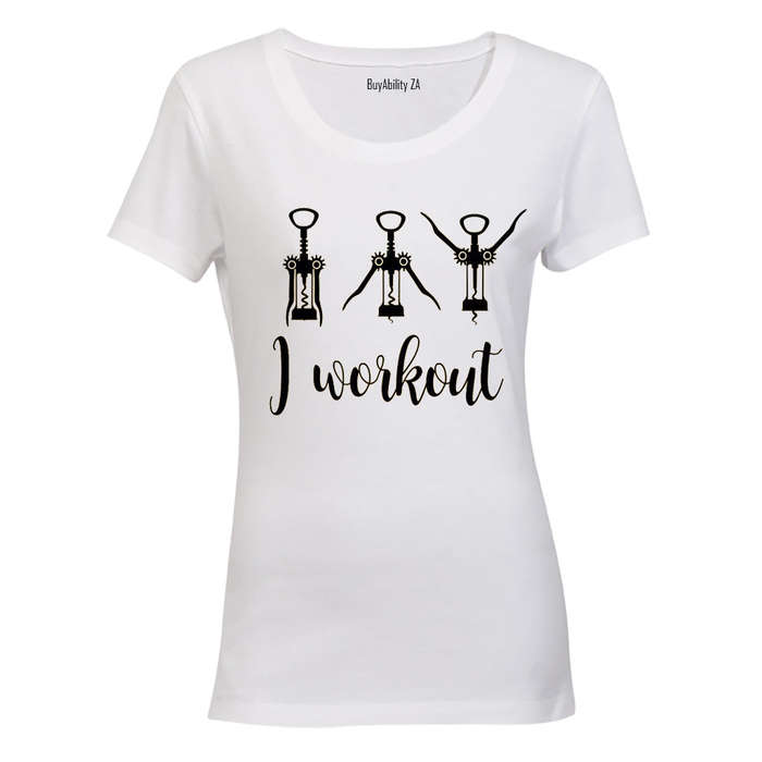 I Workout - Wine! - Ladies - T-Shirt