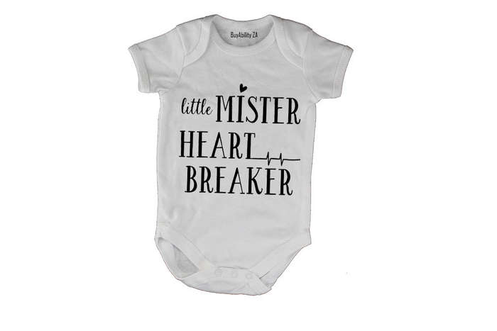 Little Mister Heart Breaker - Baby Grow