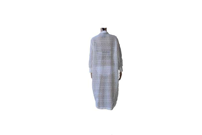 Long White Beach Throw Over