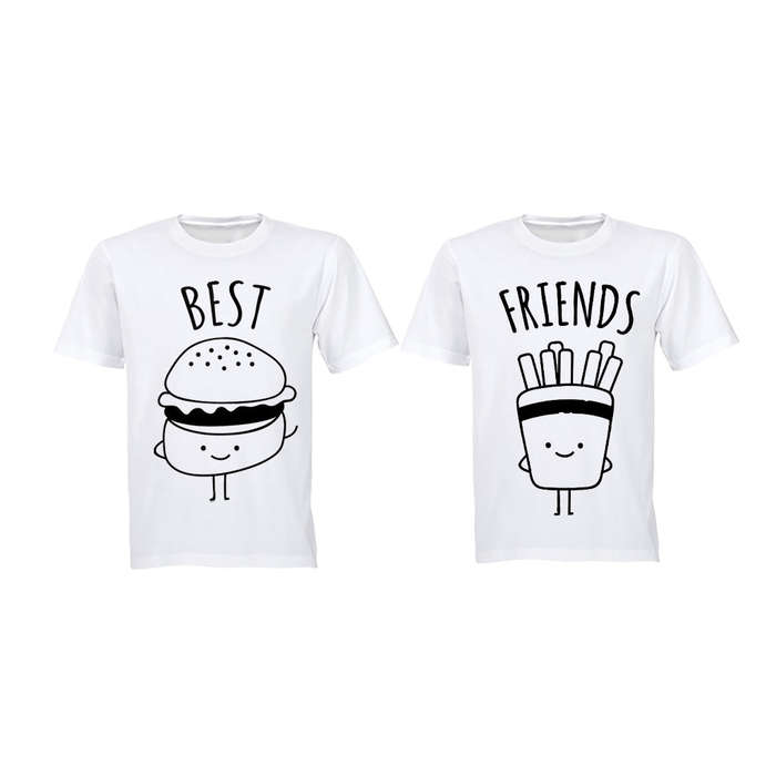 Best Friends - Burger and Fries - Twin Tees - Adults
