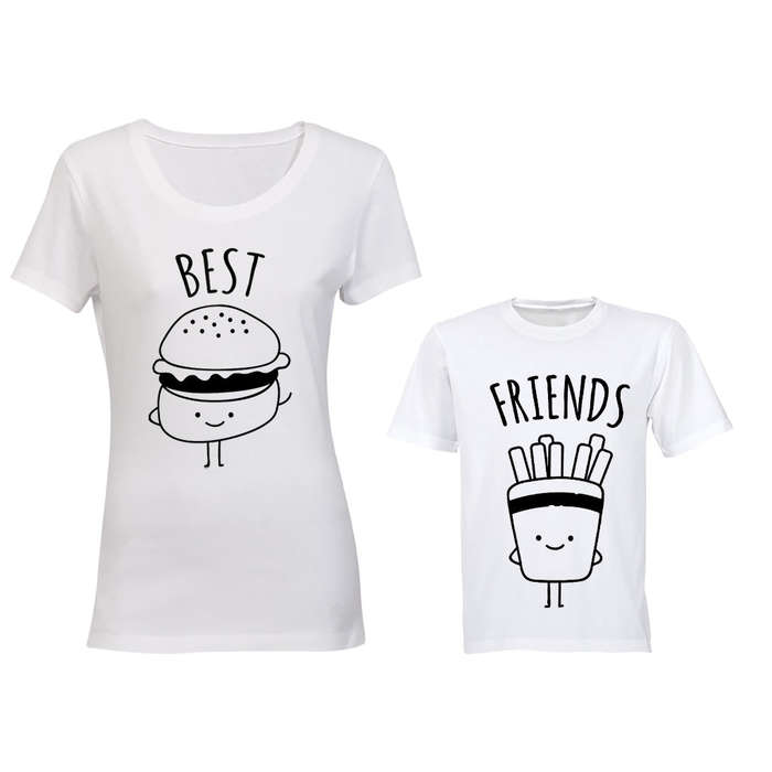 Best Friends - Burger & Fries - Family Tees - Mom | Young Child
