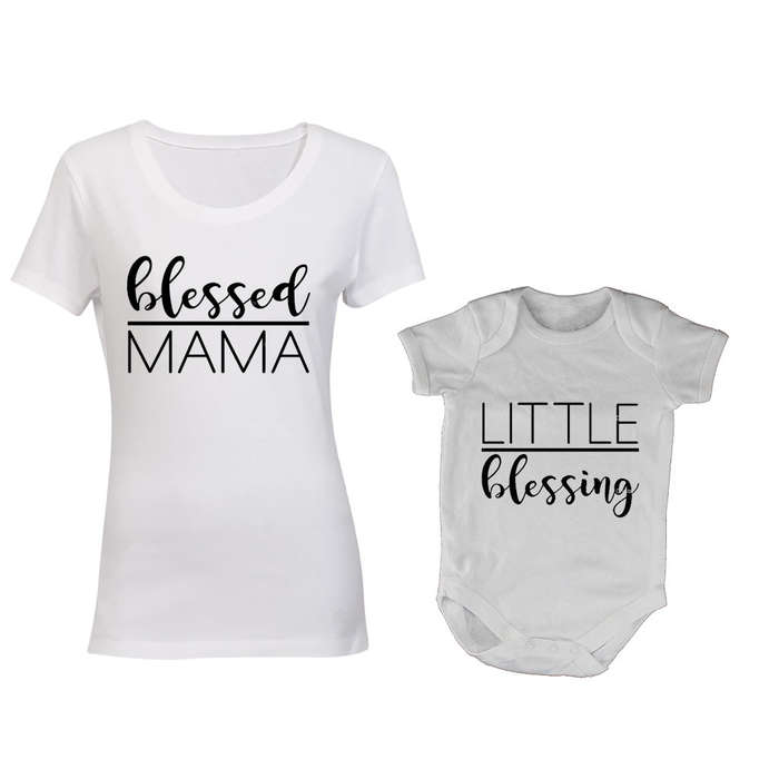 Blessed Mama, Little Blessing - Mommy | Baby Grow