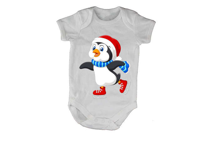 Ice Skating Penguin - Baby Grow