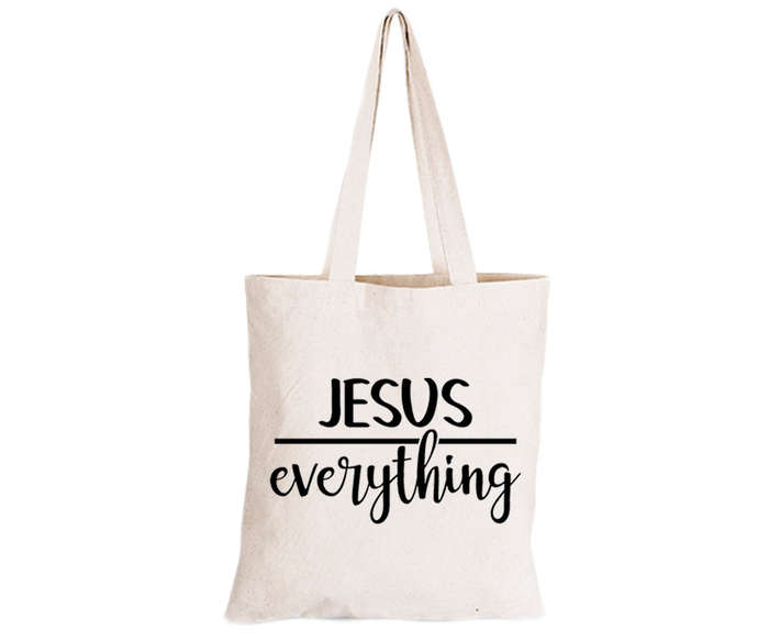 Jesus Over Everything - Eco-Cotton Natural Fibre Bag