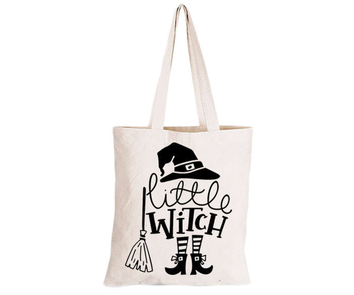 Little Witch - Halloween - Eco-Cotton Natural Fibre Bag