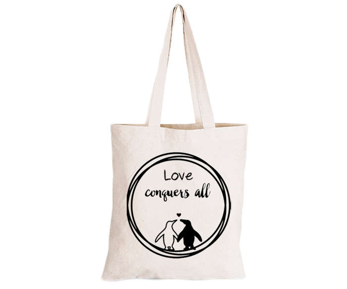 Love Conquers All - Valentine - Eco-Cotton Natural Fibre Bag