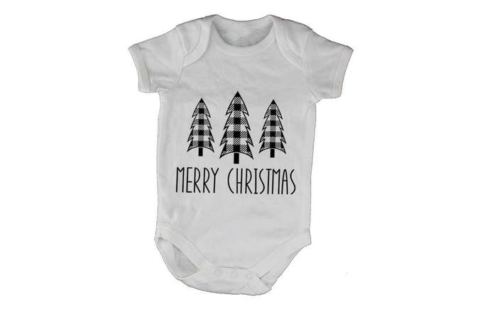 Merry Christmas - Trees - Baby Grow