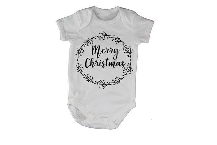 Merry Christmas - Circular - Baby Grow