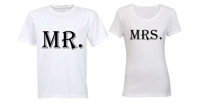 Mr & Mrs - Couples Tees