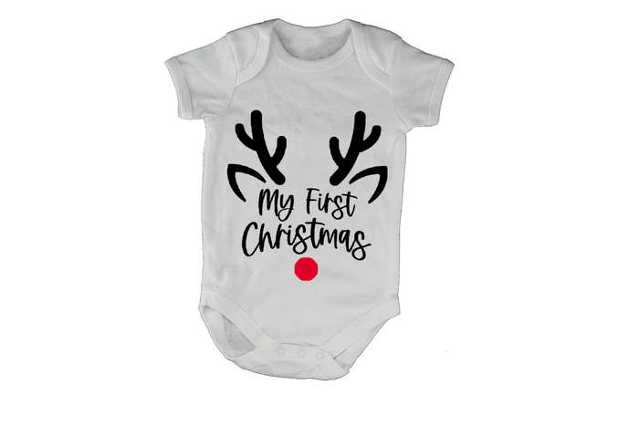 My First Christmas - Reindeer - Baby Grow