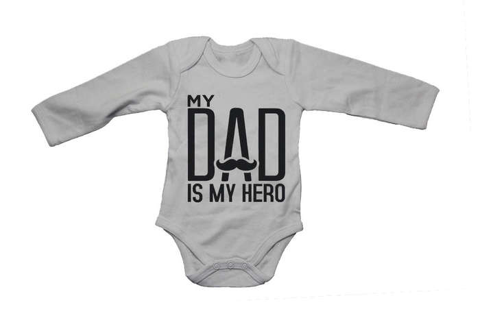 My Dad is my Hero - Mustache - Baby Grow