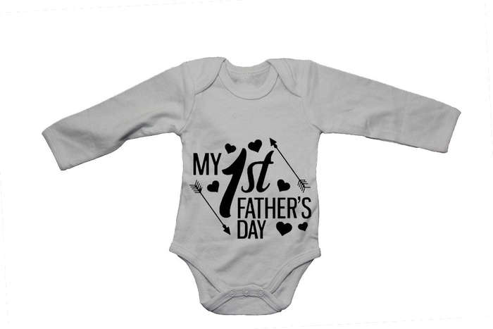 My 1st Fathers Day - Hearts and Arrows - Baby Grow