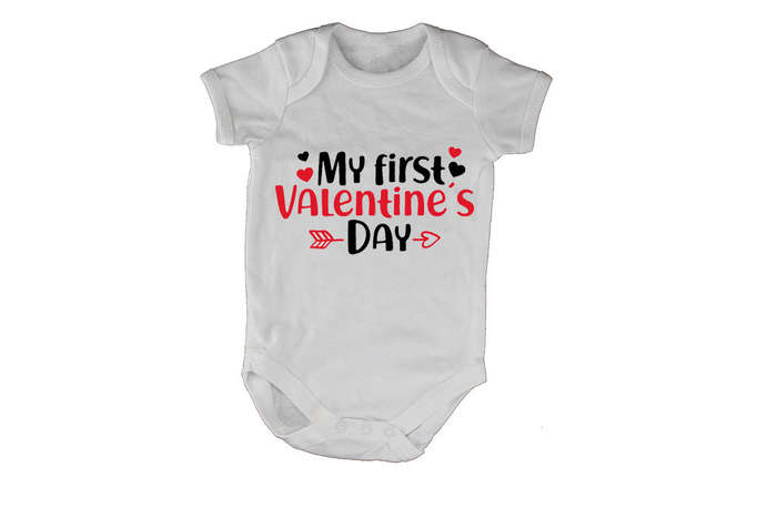 My First Valentine's Day - Hearts - Baby Grow