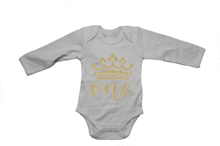 ONE - Glitter Crown - Baby Grow