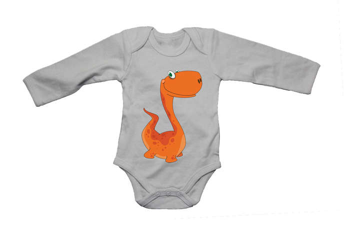 Orange Dino - Baby Grow