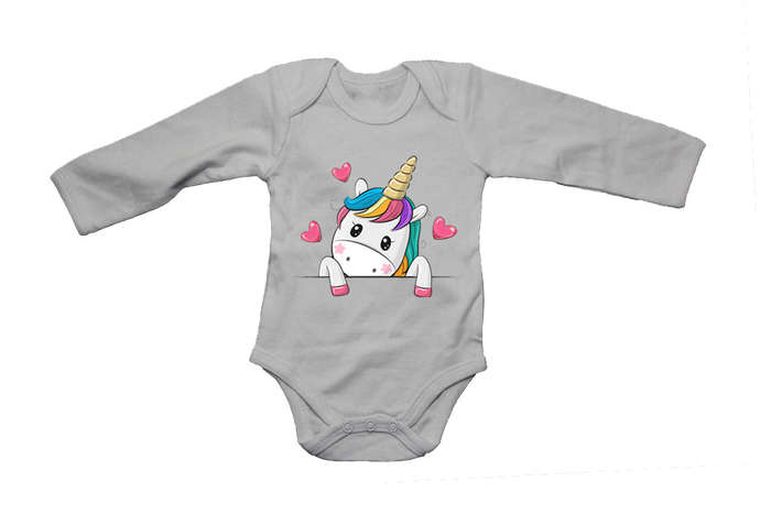 Peeking Unicorn - Baby Grow