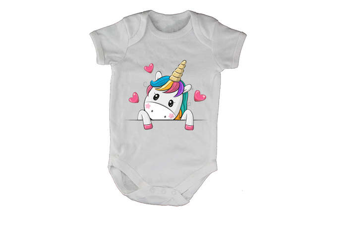 Peeking Unicorn - Baby Grow