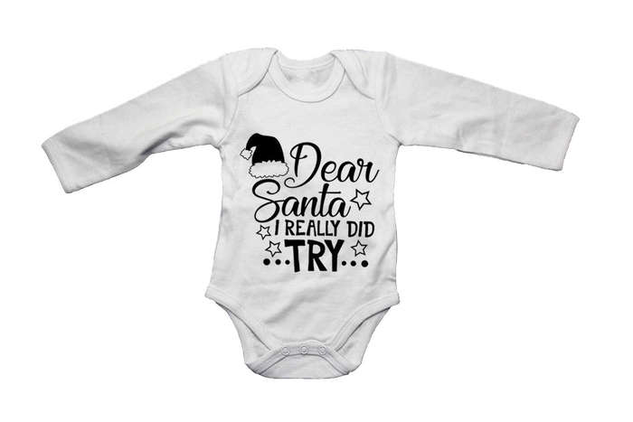 Really Did Try - Christmas - Baby Grow