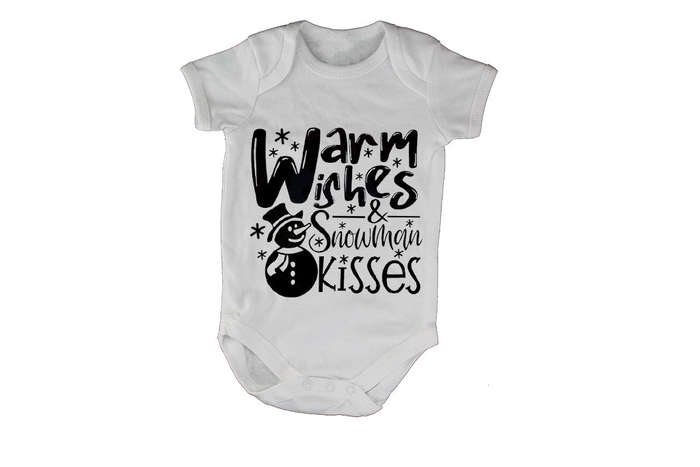 Snowman Kisses - Christmas - Baby Grow