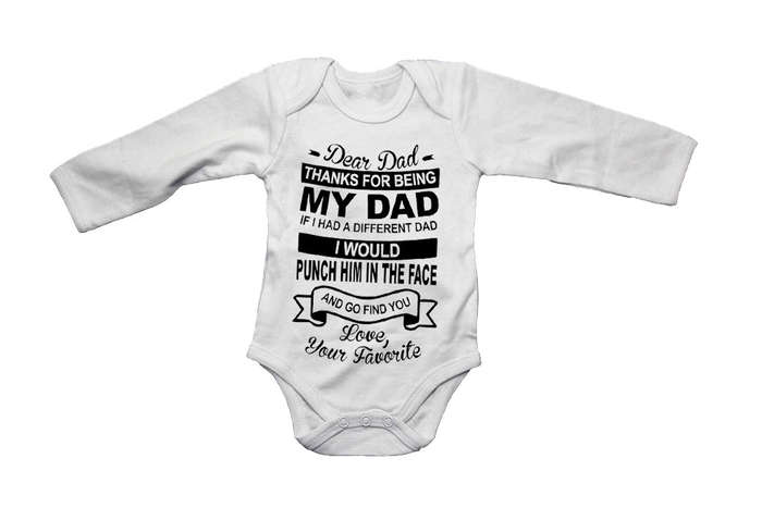 Thanks For Being My Dad - Baby Grow