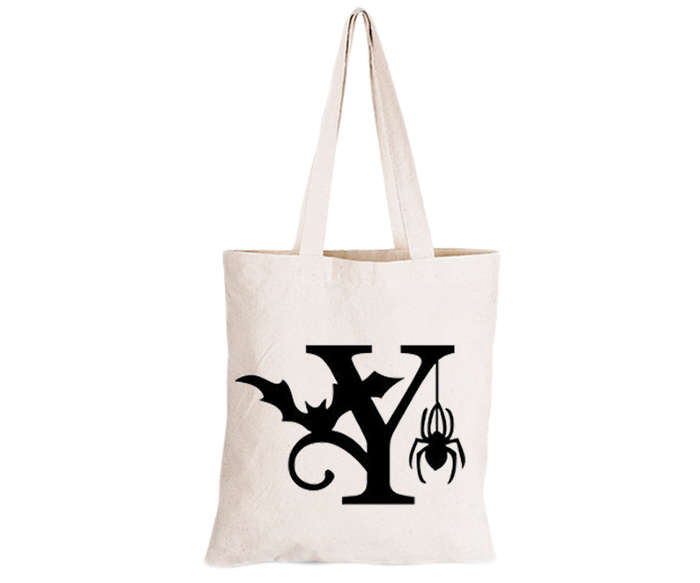 Y - Halloween Spiderweb - Eco-Cotton Trick or Treat Bag