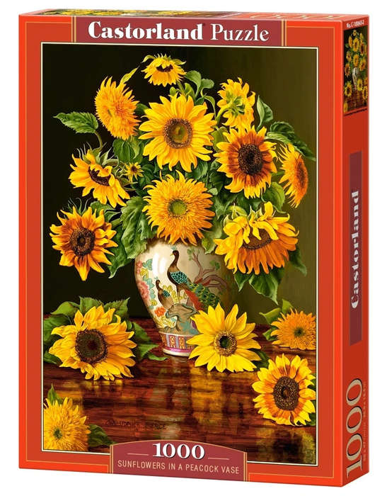 Castorland: Sunflowers in a Peacock Vase 1000 Piece Puzzle