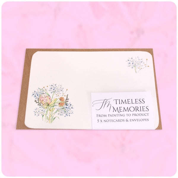 Agapanthus In Fynbox Card & Envelopes Pack
