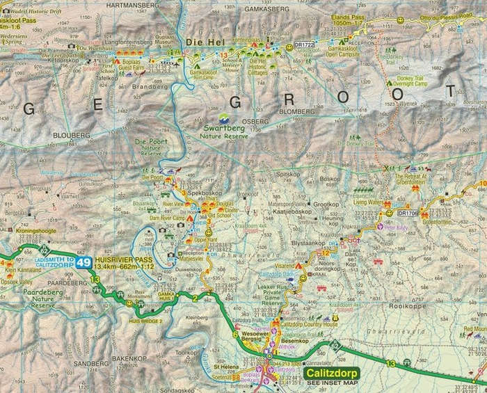 Swartberg & Klein-Karoo Touring Map: 4th Edition
