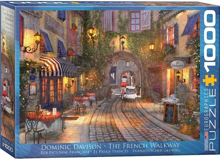 French Walkway 1000 Piece Puzzle Box Set