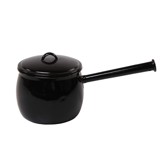 New World Enamel Belly Pot - 3.5LT / Black