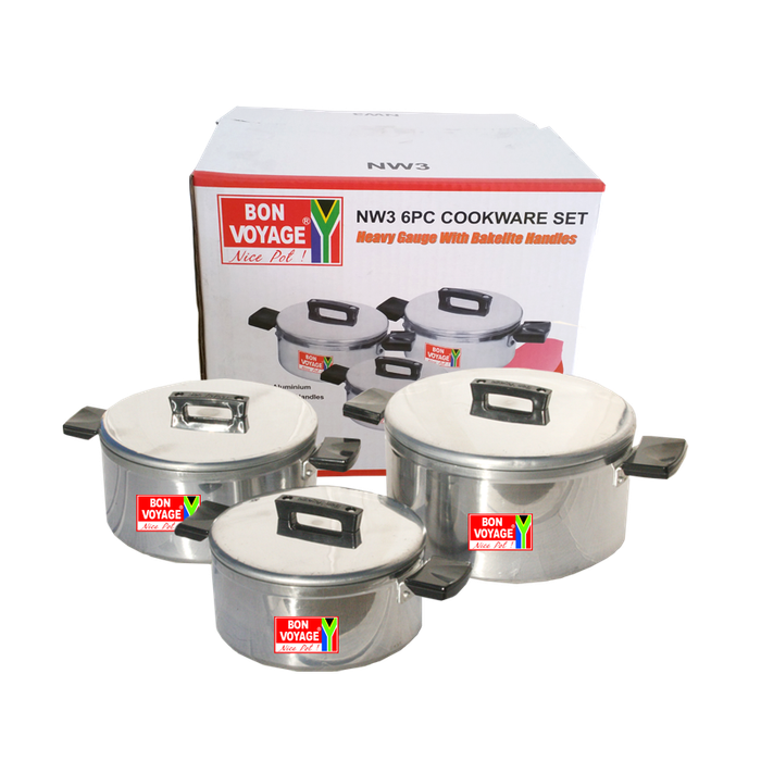 Bon Voyage 6 Piece Pots Set with Bakelite Handles