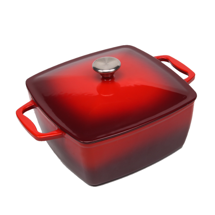 BV Cast Iron Rectangular Casserole Pot 24cm