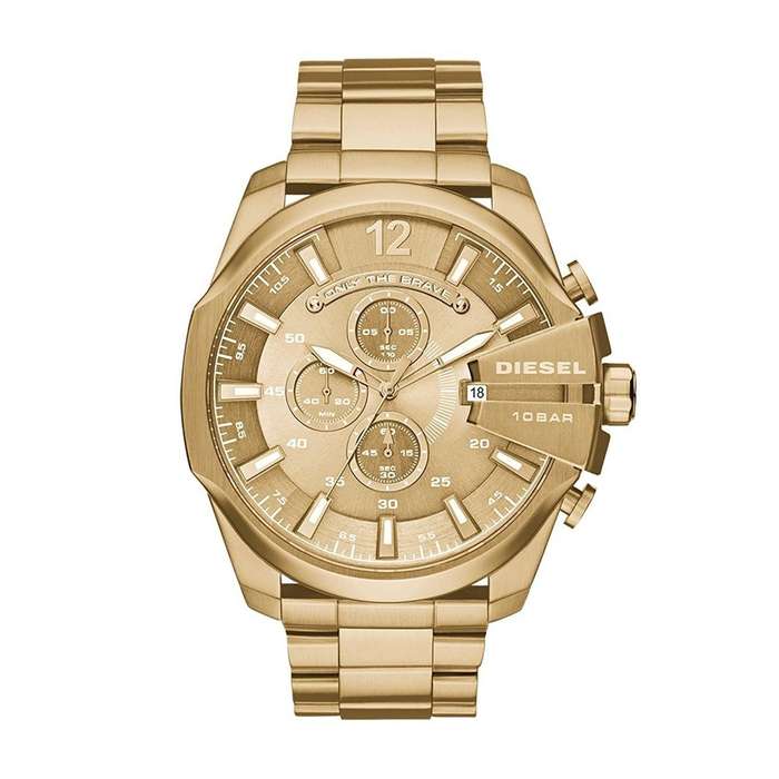DIESEL Mega Chief Chronograph Champagne Dial Men's Watch