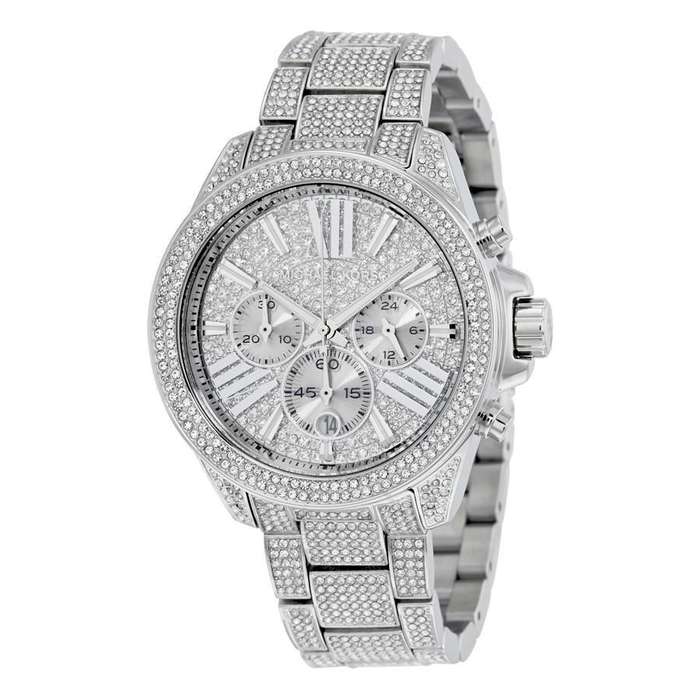 MICHAEL KORS Chronograph Crystal Pave Dial Ladies Watch