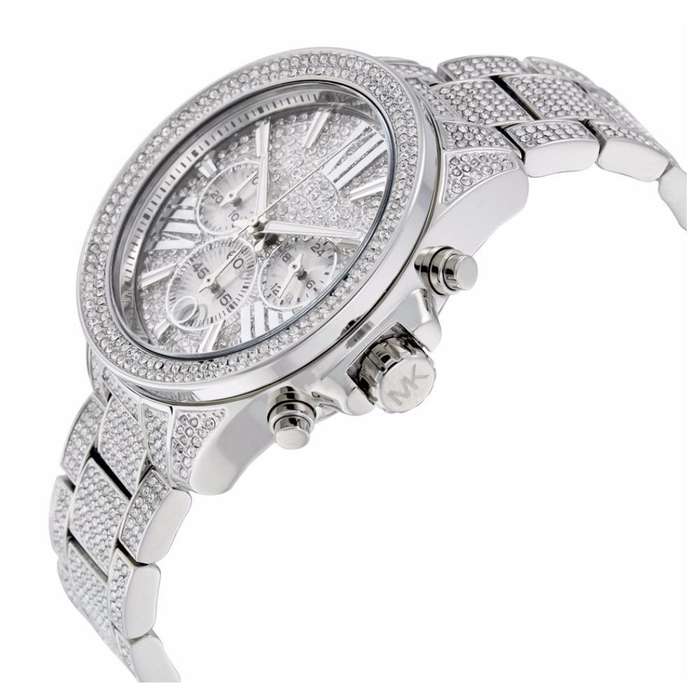 MICHAEL KORS Chronograph Crystal Pave Dial Ladies Watch
