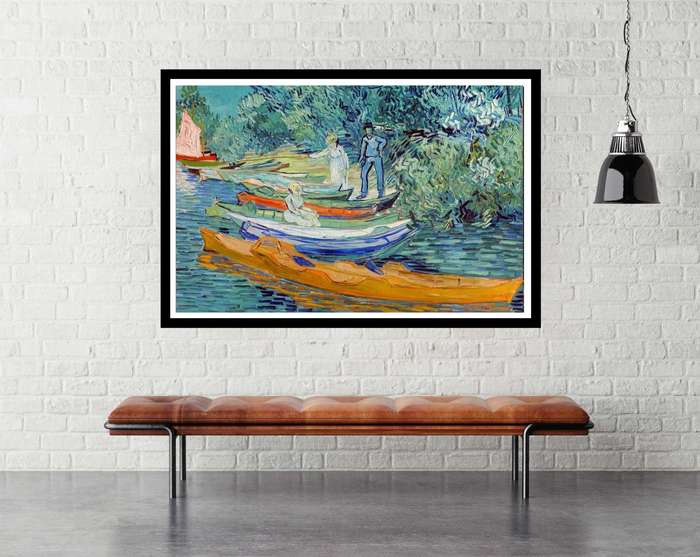 Bank of the Oise at Auvers by Vincent van Gogh - Art poster