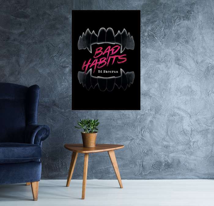 Ed Sheeran - Bad Habits Music Poster